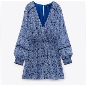 COPY - Zara Blue Romper Sz XS